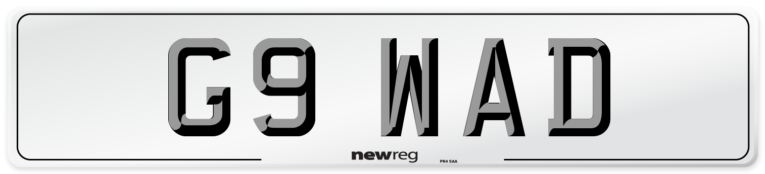 G9 WAD Number Plate from New Reg
